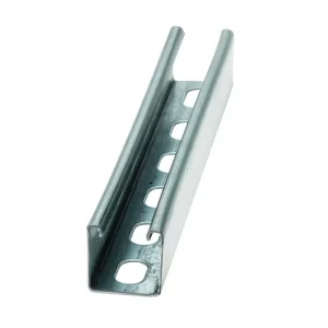 Money Back Guarantee Pre-Galvanized Low Carbon Steel Type SH Single Slotted Channel 10-ft x 1-5/8-Inch x 1-5/8-Inch