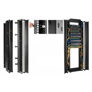 Free Shipping Vertical Cable Manager, 10.25" x 11.21", Black