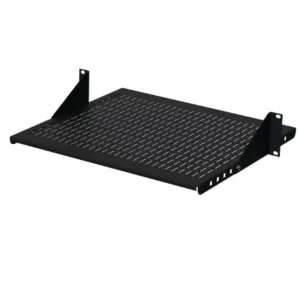 Adjustable Vented Shelf, fits 19", Black, Steel Hassle-Free Returns