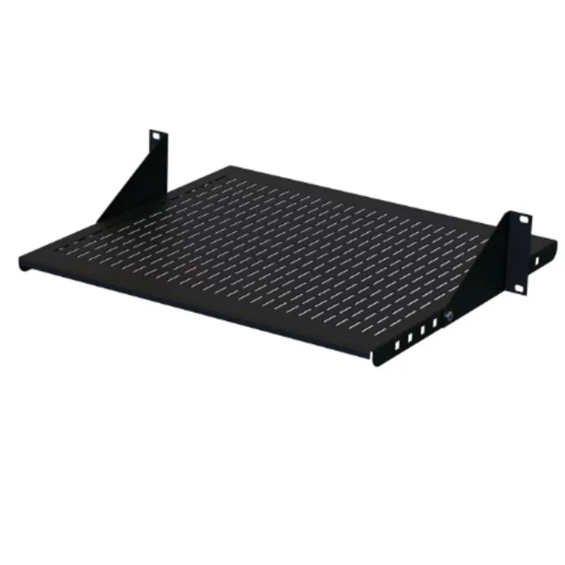 Adjustable Vented Shelf, fits 19", Black, Steel Hassle-Free Returns