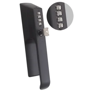 Today Only Combination Lock Handle, 7.50x1.38x2.50, Black, Steel