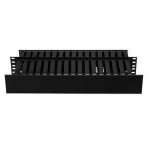 Horizontal Wire Manager, Dual/Hinge, 3x5", Black Special Offer