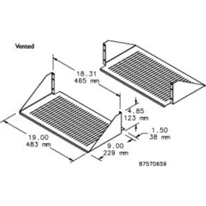 Authentic Double Sided Vented Shelf, 19