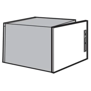 Doors for Rear ProLine Sloped Tops, fits 707x800mm, Lt Gray, Steel Best Seller