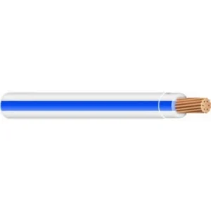 Sale 12 AWG THHN/THWN-2 Stranded Copper, Blue w/White Stripe, 500'