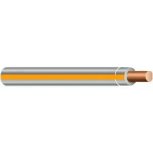 10 AWG THHN/THWN-2 Solid Copper, Gray/Orange Stripe, 500' Worldwide Shipping