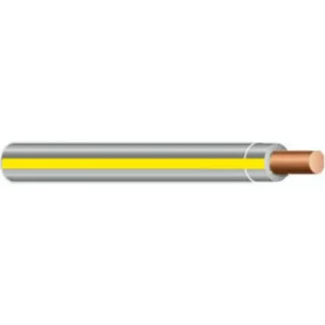 10 AWG THHN/THWN-2 Solid Copper, Gray/Yellow Stripe, 500' New Release