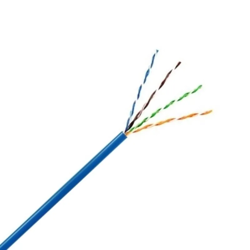 Handmade Category 5e, Plenum, 24/4-UTP (Solid), Blue, 1000' Pull Box, 350MHz