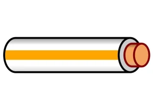 12 AWG THHN/THWN-2 Stranded Copper, White w/Orange Stripe, 500' Bulk Order