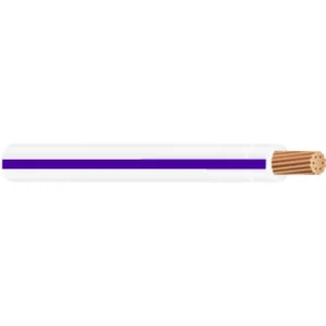Trusted Brand 10 THHN/THWN-2 Stranded Copper, White/Purple, Cut to Length