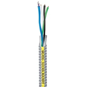 Hot Picks MC-PCS, 12/3 16/2 SOL w/Ground, Aluminum Flex, 250', BRN/ORA/GRY