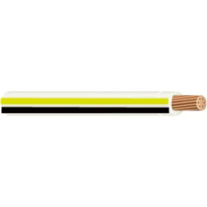Must Have 10 THHN/THWN-2 Stranded Copper, White/Yellow & Black, Cut to Length