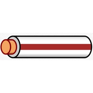 Free Shipping 12 AWG THHN/THWN-2 Solid Copper, White/Brown Stripe, 500'