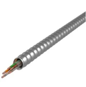 Best Seller MC Neutral Per Phase, 12/2, Alum Armor, 1000', WHT w/BLK Stripe, WHT W/RED Stripe GRN Ground