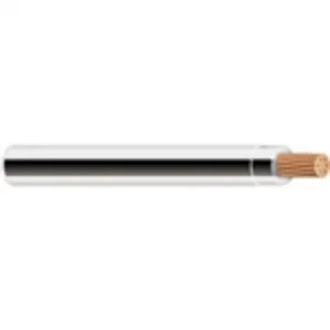 12 AWG THHN/THWN-2 Stranded Copper White w/ Black Stripe, Cut to Length Money Back Guarantee
