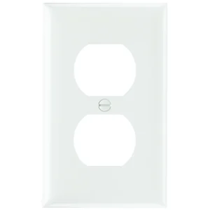 PLATE PLASTIC 1G DUPLEX W/OUT LINE W Instant Buy