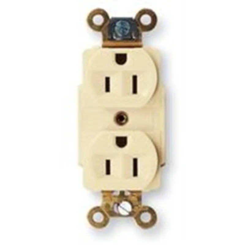 Duplex Receptacle, 15A, 125V, Brown, Industrial Grade Money Back Guarantee