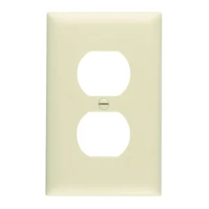 Duplex Receptacle Wallplate, 1-Gang, Nylon, Ivory Flash Sale