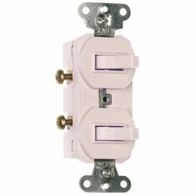 Switch Combo, (2) 1-Pole, 15A, White Crafted