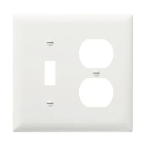 Professional Grade Trademaster Plate, 2 Gang, White