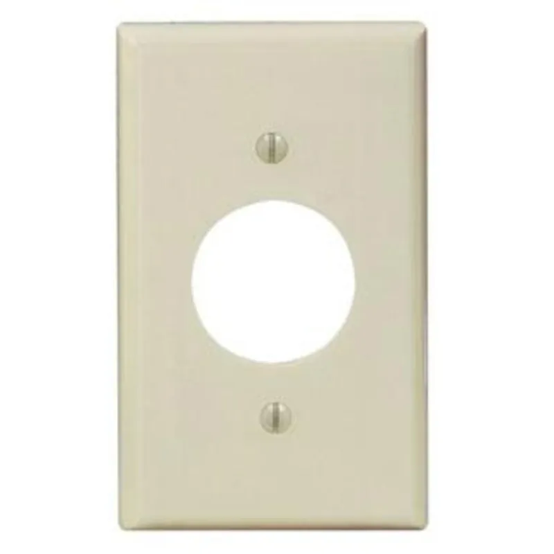 1-Gang Single Rcpt Wallplate, (1) 1.406" Hole, IV Thermoset Seasonal Sale